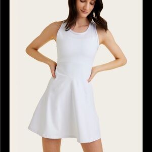 Yogalicious White Sleeveless Mini Dress